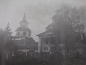 Покровский храм в селе Дьяково. Фото 1940-х.